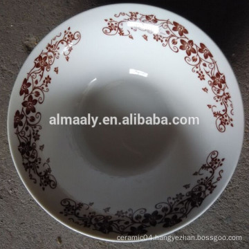 8 inch customized chinese noodles bowl white porcelain